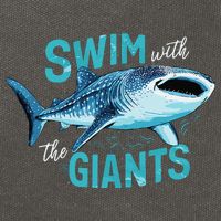 Swim With The Giants Whale Shark Cotton Canvas Backpack