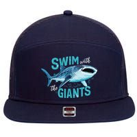 Swim With The Giants Whale Shark 7 Panel Mesh Trucker Snapback Hat