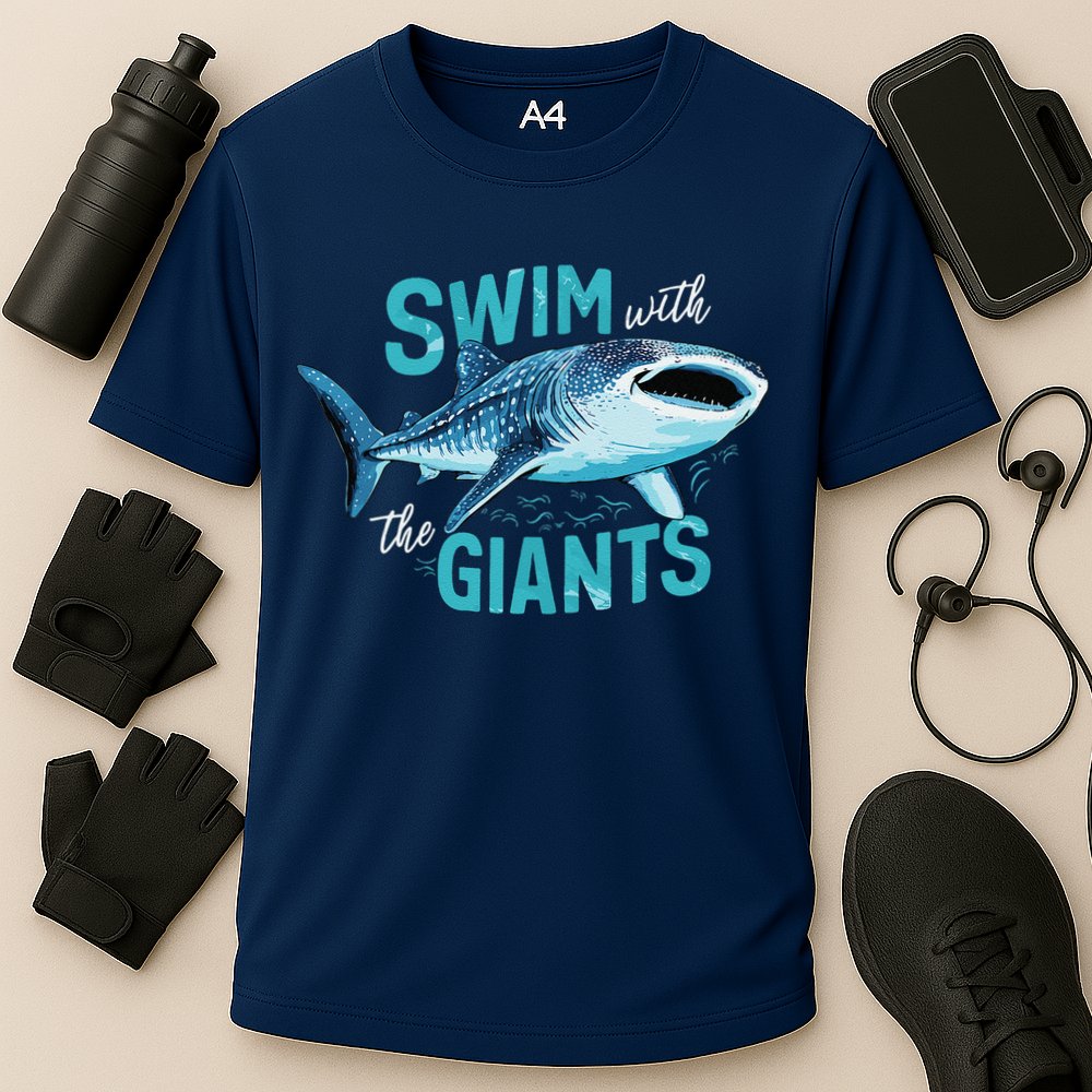 Swim With The Giants Whale Shark Performance Shirt
