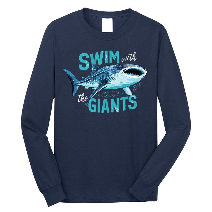 Swim With The Giants Whale Shark Long Sleeve Shirt