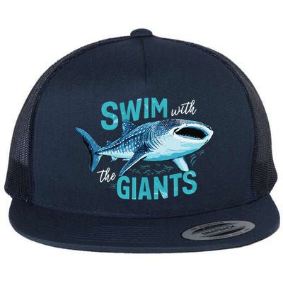 Swim With The Giants Whale Shark Flat Bill Trucker Hat