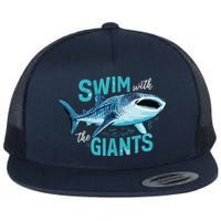 Swim With The Giants Whale Shark Flat Bill Trucker Hat