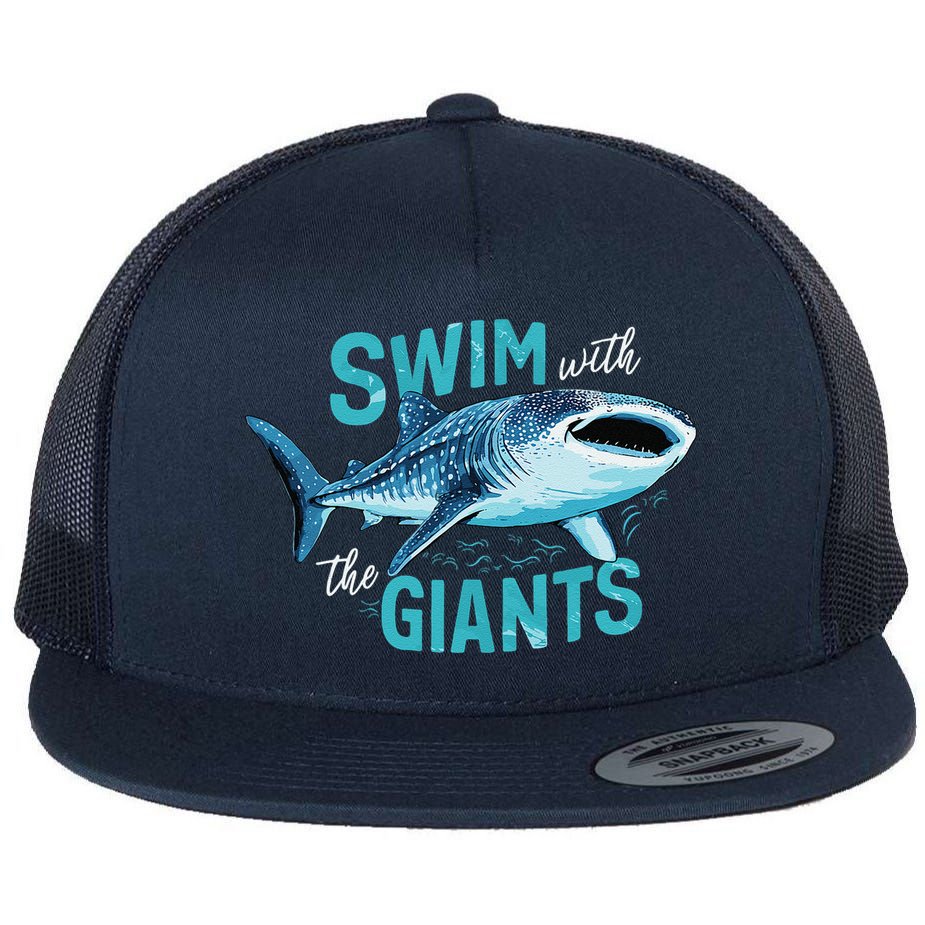 Swim With The Giants Whale Shark Flat Bill Trucker Hat
