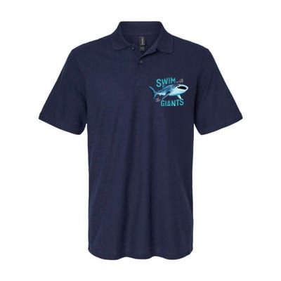 Swim With The Giants Whale Shark Softstyle Adult Sport Polo