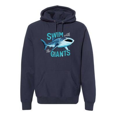 Swim With The Giants Whale Shark Premium Hoodie