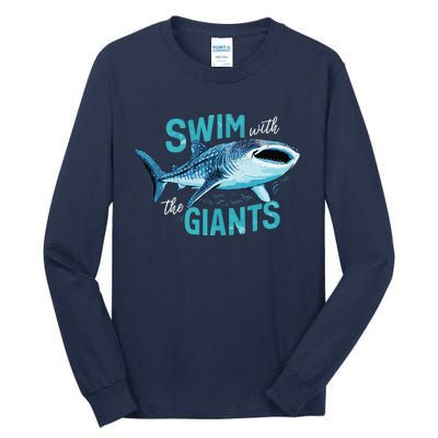 Swim With The Giants Whale Shark Tall Long Sleeve T-Shirt