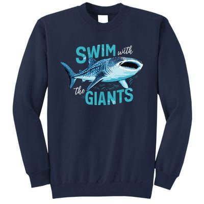 Swim With The Giants Whale Shark Tall Sweatshirt