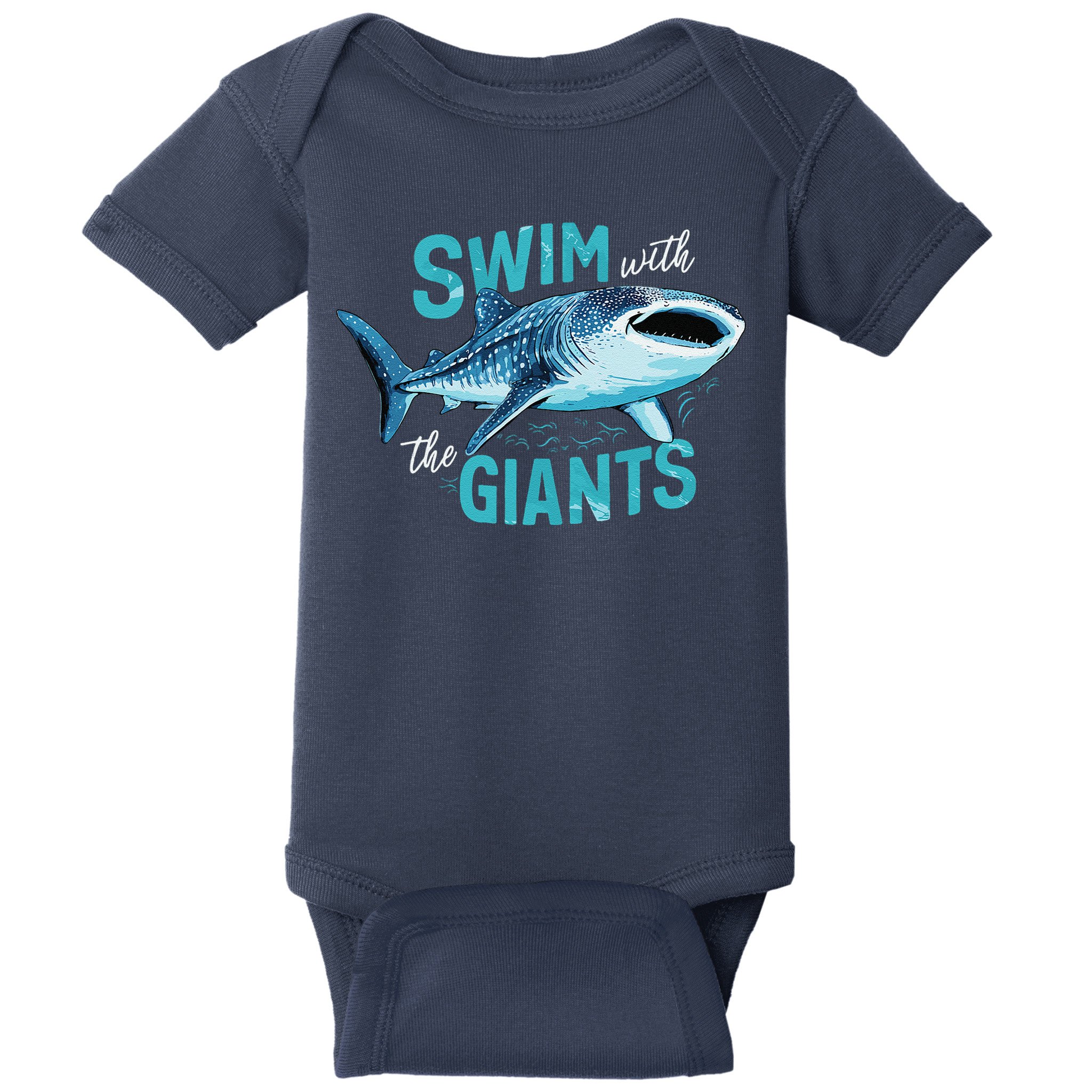 Swim With The Giants Whale Shark Baby Bodysuit
