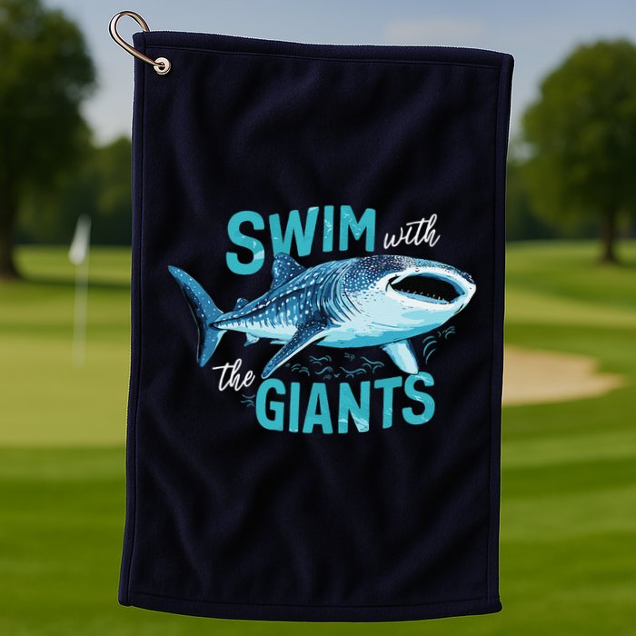 Swim With The Giants Whale Shark Golf Towel
