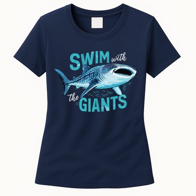Swim With The Giants Whale Shark Womens T-Shirt