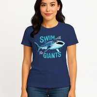 Swim With The Giants Whale Shark Womens T-Shirt