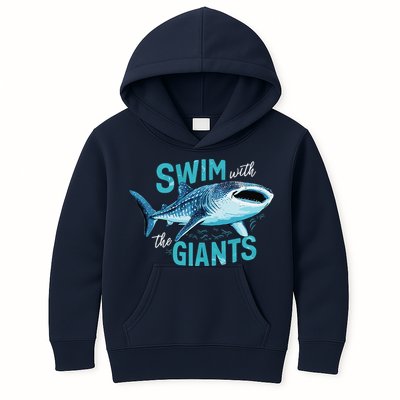 Swim With The Giants Whale Shark Kids Hoodie