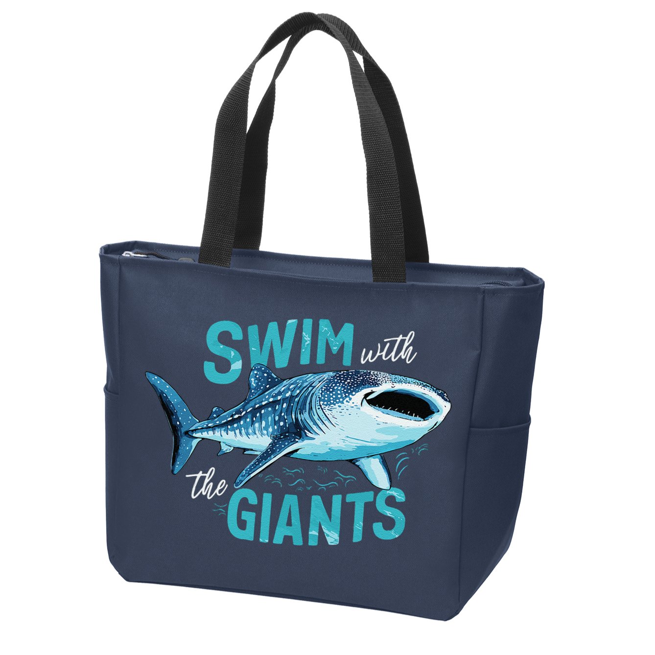 Swim With The Giants Whale Shark Zip Tote Bag