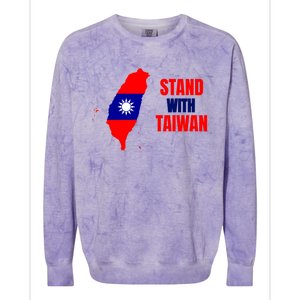 Stand With Taiwan Gift Colorblast Crewneck Sweatshirt