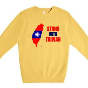 Stand With Taiwan Gift Premium Crewneck Sweatshirt