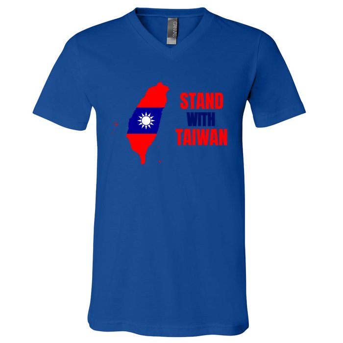 Stand With Taiwan Gift V-Neck T-Shirt