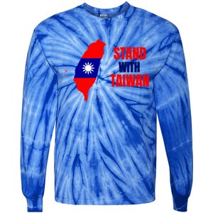 Stand With Taiwan Gift Tie-Dye Long Sleeve Shirt