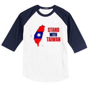 Stand With Taiwan Gift Baseball Sleeve Shirt