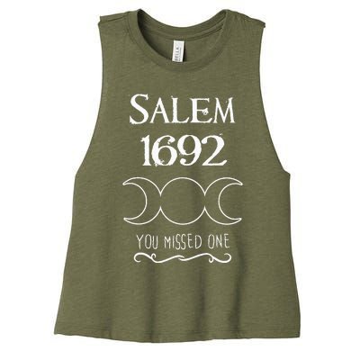 Salem Witch Trials 1692 You Missed One Funny Gift For Witchs Women's Racerback Cropped Tank