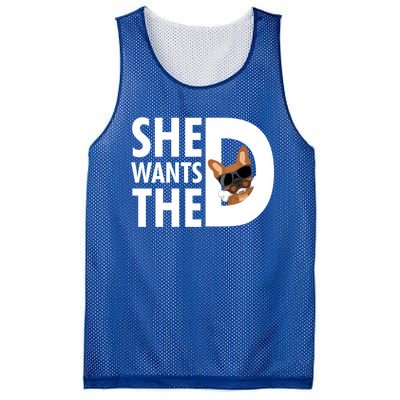 She Wants The D Dog Pug For Funny Joke Fans Meaningful Gift Mesh Reversible Basketball Jersey Tank