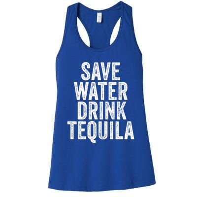 Save Water Tequila Funny Ing Alcohol Vintage Gift Women's Racerback Tank