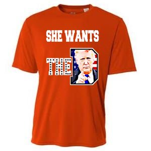 She Wants The D Donald Trump 2024 Gift Cooling Performance Crew T-Shirt