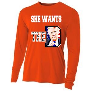 She Wants The D Donald Trump 2024 Gift Cooling Performance Long Sleeve Crew