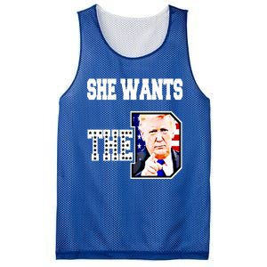 She Wants The D Donald Trump 2024 Gift Mesh Reversible Basketball Jersey Tank