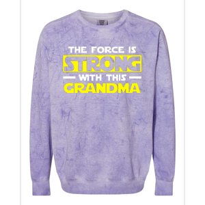 Strong With This My Grandma Colorblast Crewneck Sweatshirt