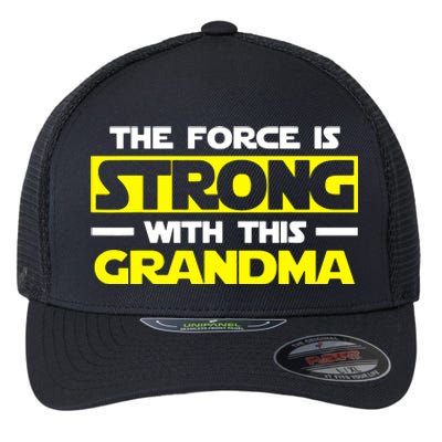 Strong With This My Grandma Flexfit Unipanel Trucker Cap