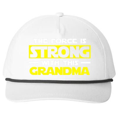 Strong With This My Grandma Snapback Five-Panel Rope Hat