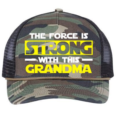 Strong With This My Grandma Retro Rope Trucker Hat Cap