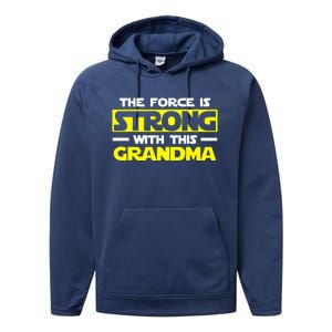 Strong With This My Grandma Performance Fleece Hoodie