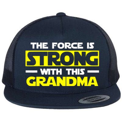 Strong With This My Grandma Flat Bill Trucker Hat