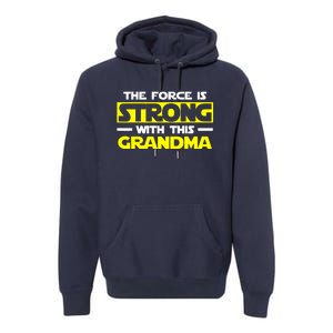 Strong With This My Grandma Premium Hoodie