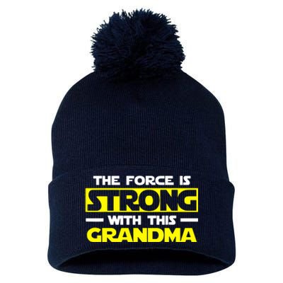 Strong With This My Grandma Pom Pom 12in Knit Beanie