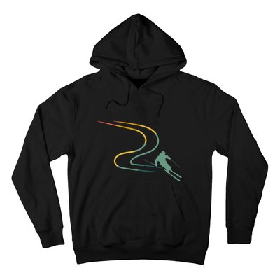 Skier With Tracks In Deep Powder Snow Freeride Gifts Hoodie