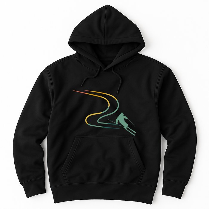 Skier With Tracks In Deep Powder Snow Freeride Gifts Hoodie