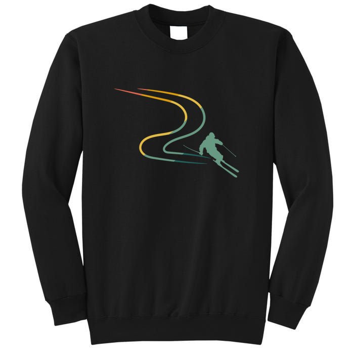 Skier With Tracks In Deep Powder Snow Freeride Gifts Sweatshirt