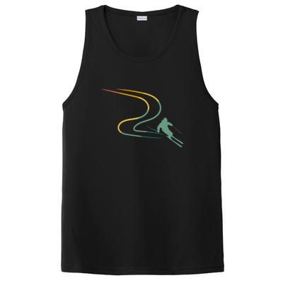 Skier With Tracks In Deep Powder Snow Freeride Gifts PosiCharge Competitor Tank