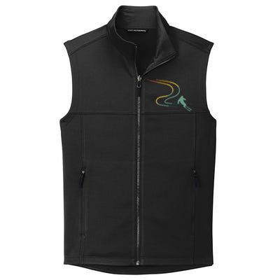 Skier With Tracks In Deep Powder Snow Freeride Gifts Collective Smooth Fleece Vest