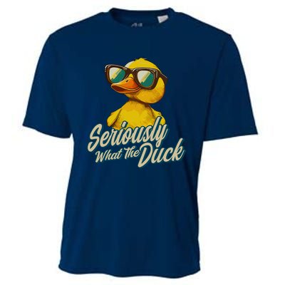 Seriously What The Duck Duck Lover Pun Cooling Performance Crew T-Shirt