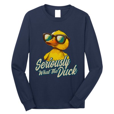 Seriously What The Duck Duck Lover Pun Long Sleeve Shirt