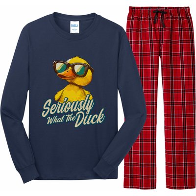 Seriously What The Duck Duck Lover Pun Long Sleeve Pajama Set