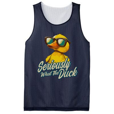 Seriously What The Duck Duck Lover Pun Mesh Reversible Basketball Jersey Tank