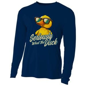 Seriously What The Duck Duck Lover Pun Cooling Performance Long Sleeve Crew