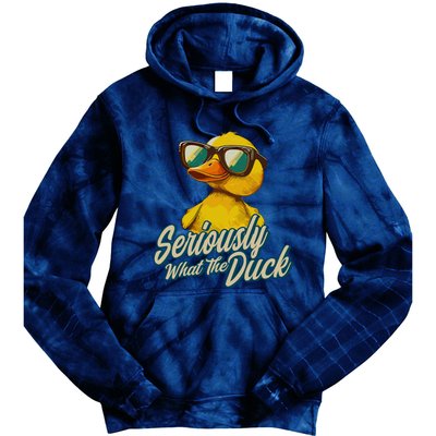 Seriously What The Duck Duck Lover Pun Tie Dye Hoodie