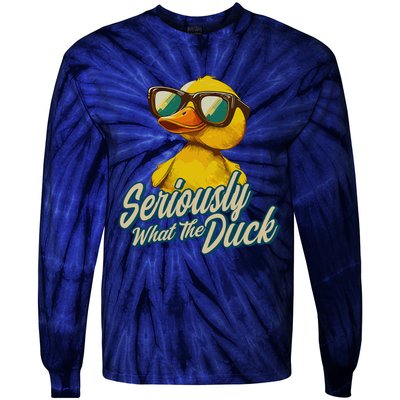 Seriously What The Duck Duck Lover Pun Tie-Dye Long Sleeve Shirt