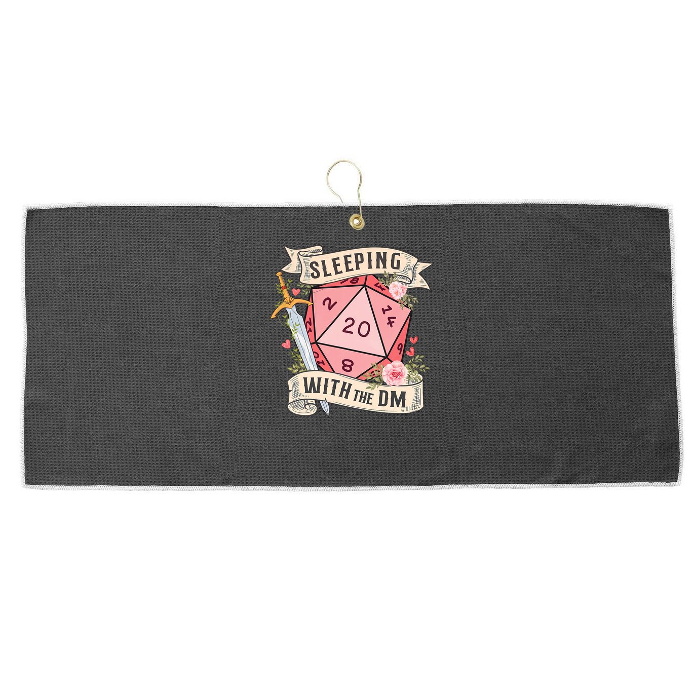 Sleeping With The DM Large Microfiber Waffle Golf Towel