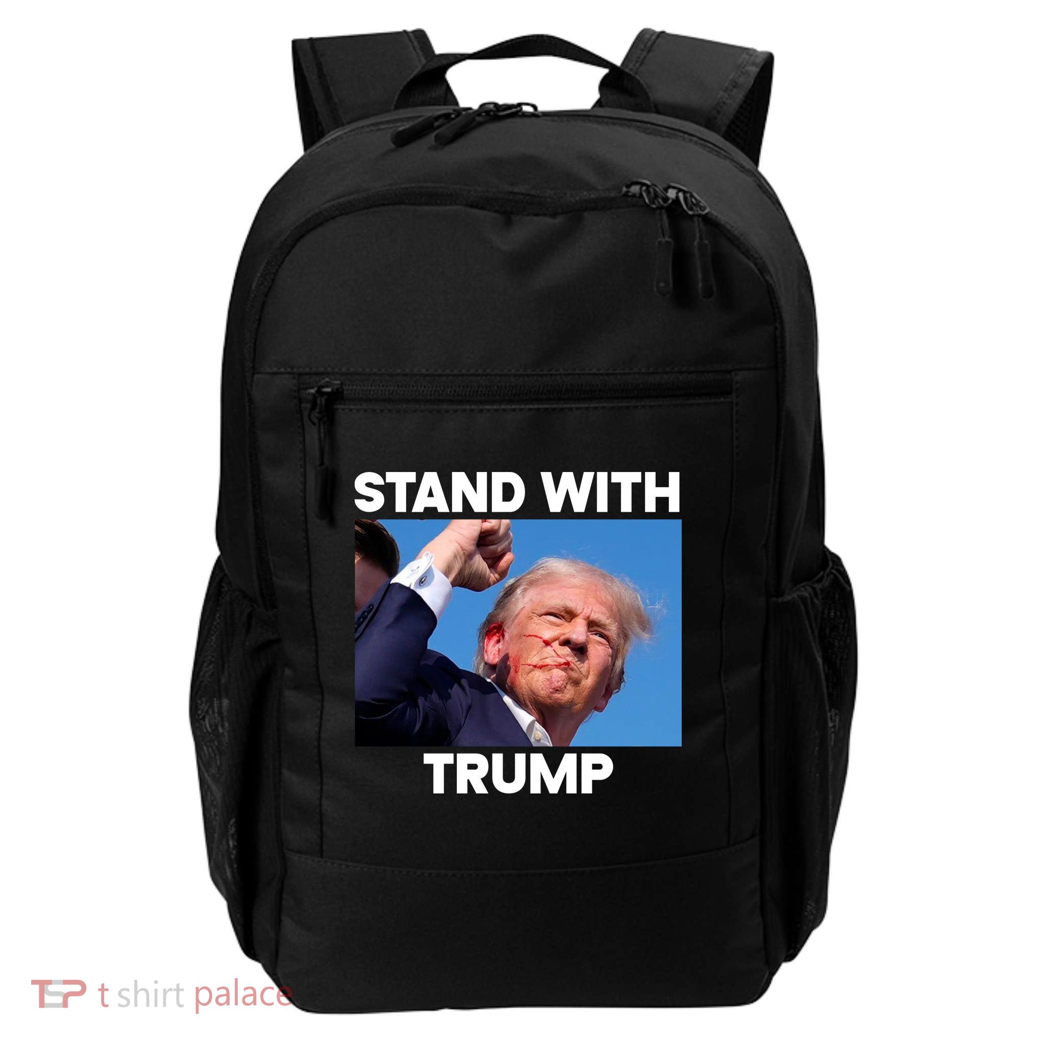 Stand With Trump Fight Gun Shot Fired Rally Shooting Backpack